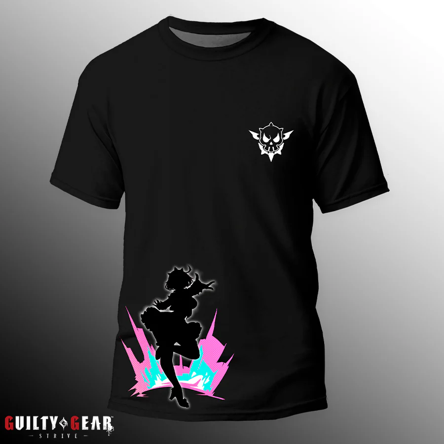 Guilty Gear -Strive- Elphelt Valentine Silhouette Black T-Shirt - Image 3