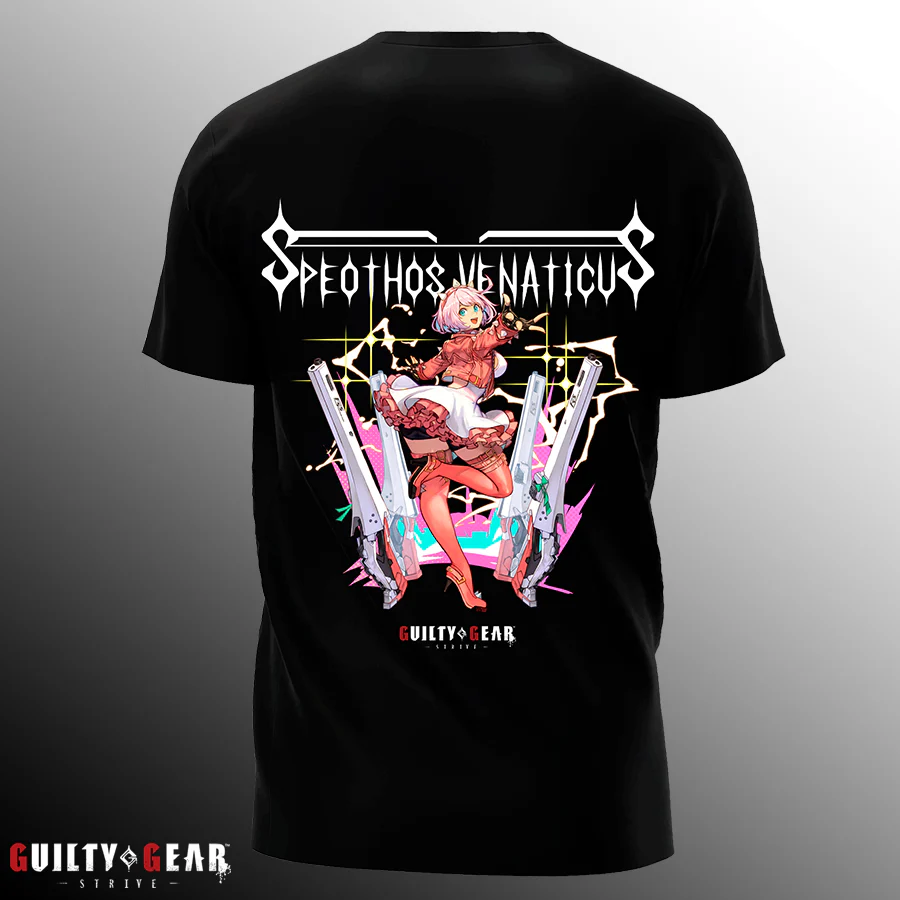 Guilty Gear -Strive- Elphelt Valentine Silhouette Black T-Shirt - Image 4
