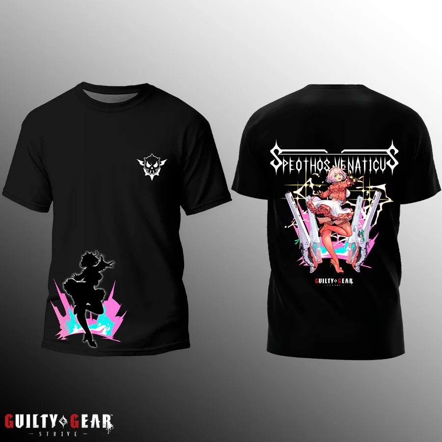 Guilty Gear -Strive- Elphelt Valentine Silhouette Black T-Shirt - Image 6
