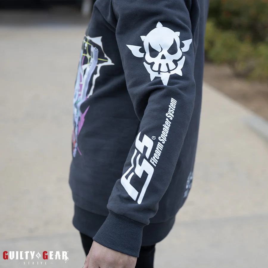 Guilty Gear -Strive- Elphelt Premium Cotton/Spandex Crewneck Sweatshirt (Metal Gray) - Image 3