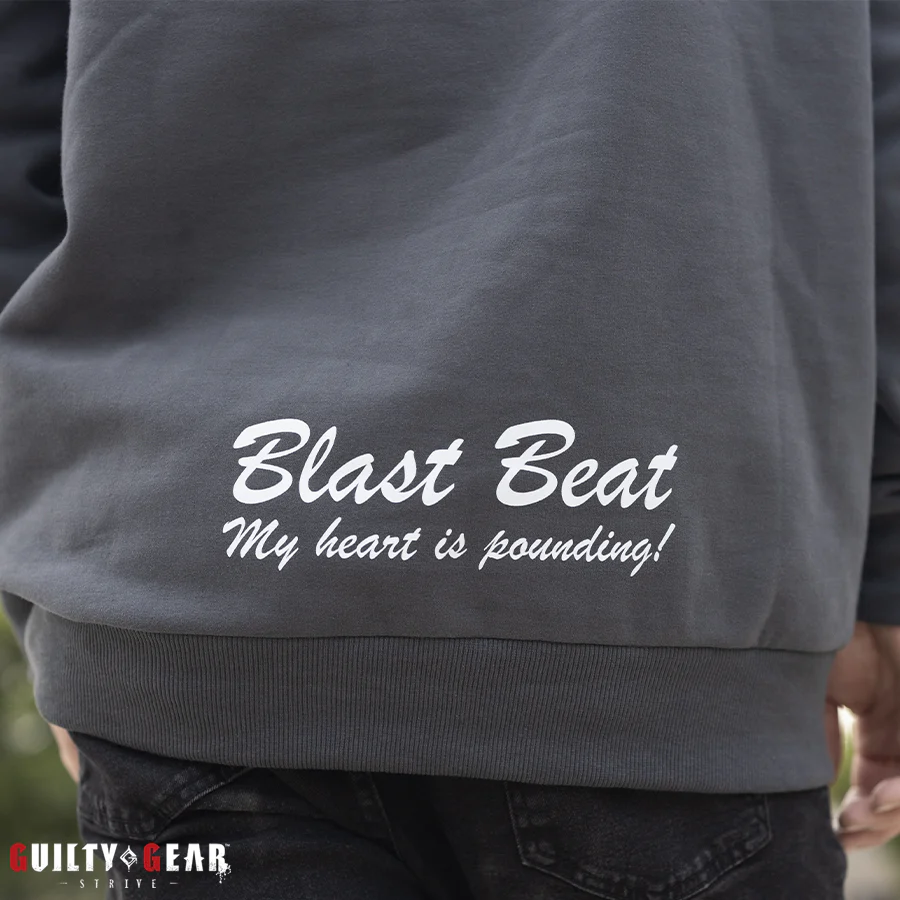 Guilty Gear -Strive- Elphelt Premium Cotton/Spandex Crewneck Sweatshirt (Metal Gray) - Image 4