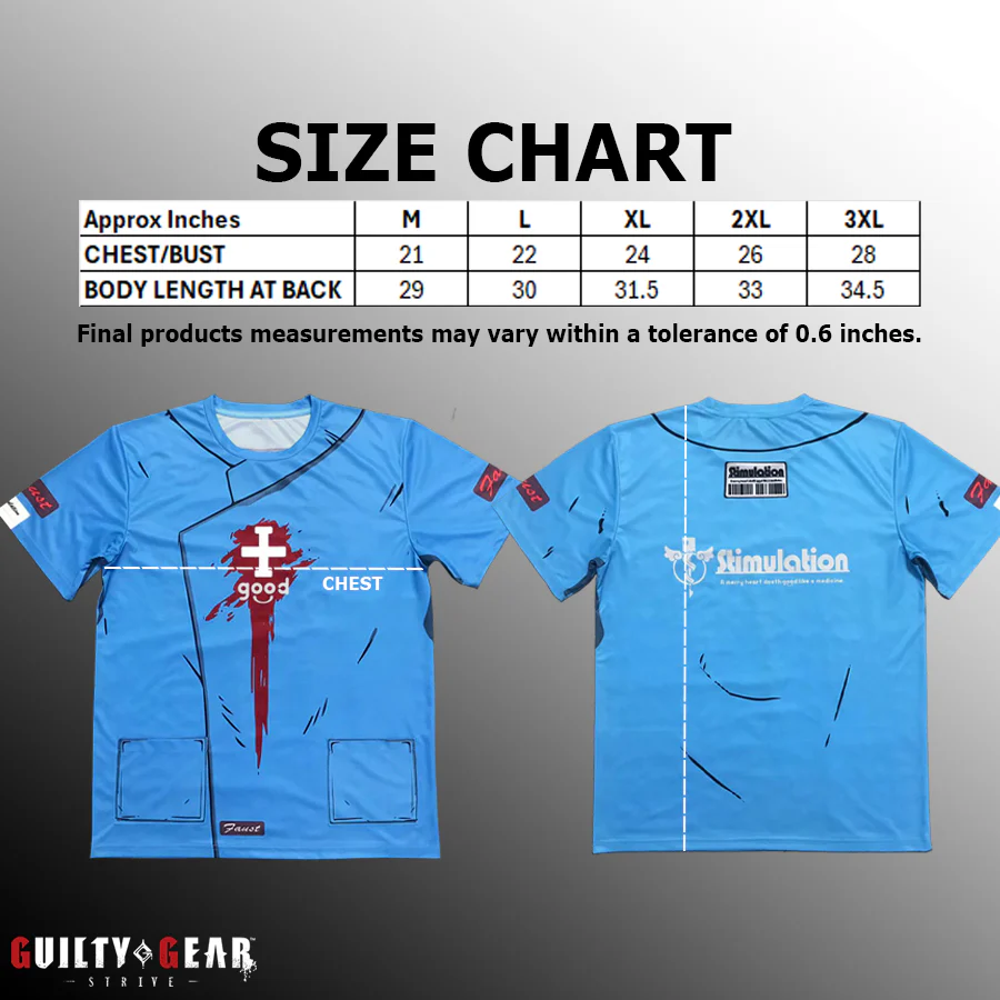 Guilty Gear -Strive- Faust Cosplay V-Neck T-Shirt with Pockets - Image 3