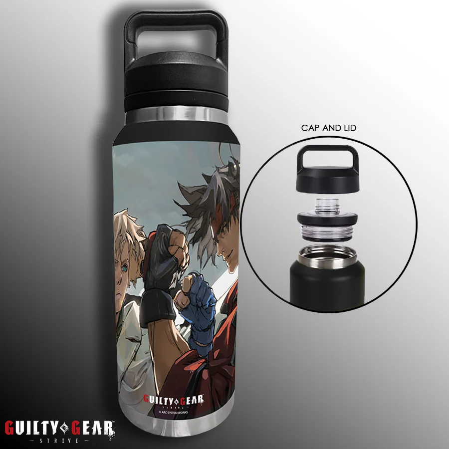 Guilty Gear -Strive- Sol Badguy & Ky Kiske Double-Wall Stainless Steel Tumbler 37 oz. - Image 3